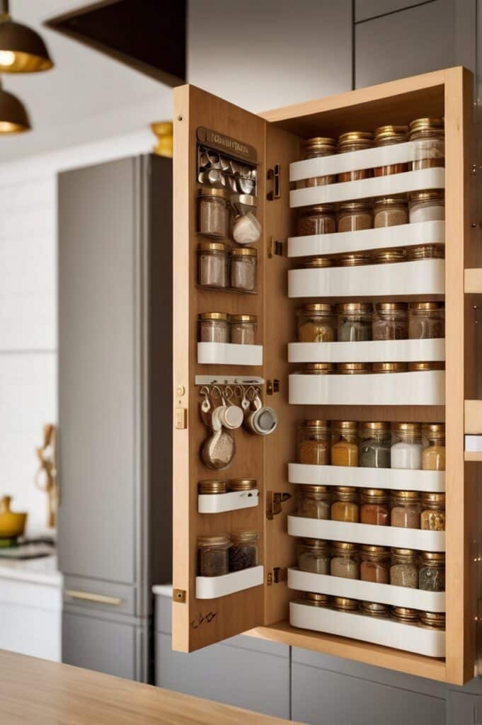 Add Door-Mounted Spice Racks