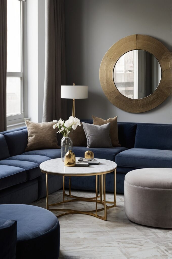 Dramatic Mirror Arrangement