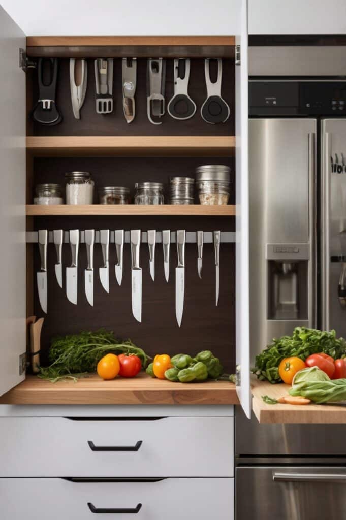 Use Magnetic Strips for Knives and Metal Tools